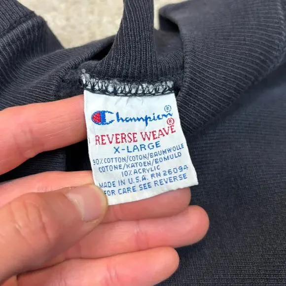Vintage 90s Champion Reverse Weave Crew Side Pockets Sweatshirt Men's XL